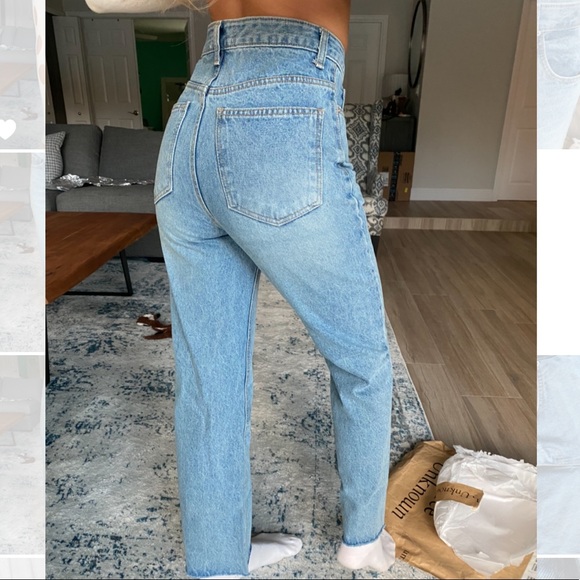 Source Unknown- Criss Cross Boyfriend Jeans - Picture 2 of 11
